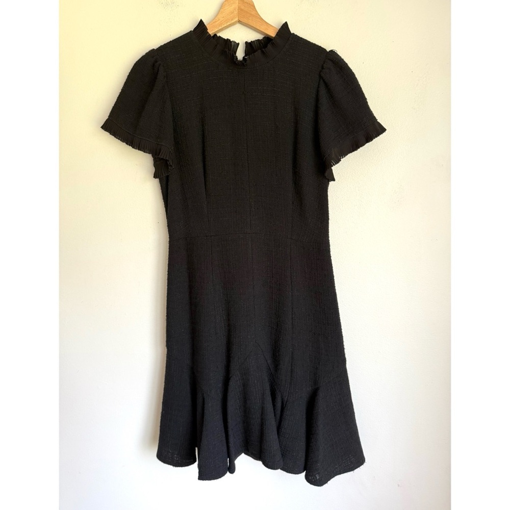Rebecca Taylor • Clare Short Sleeve Tweed Dress in Black - Picture 8 of 12